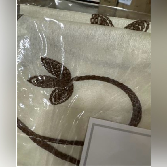 Lush Decor Royal Garden Valance Tan - 42in x 18in - Set of 2 - Picture 3 of 3